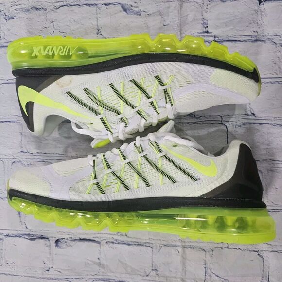 Nike Air Max 2015 MENS SIZE 10 Running Shoes White Volt Green 698902 107 - Picture 10 of 14